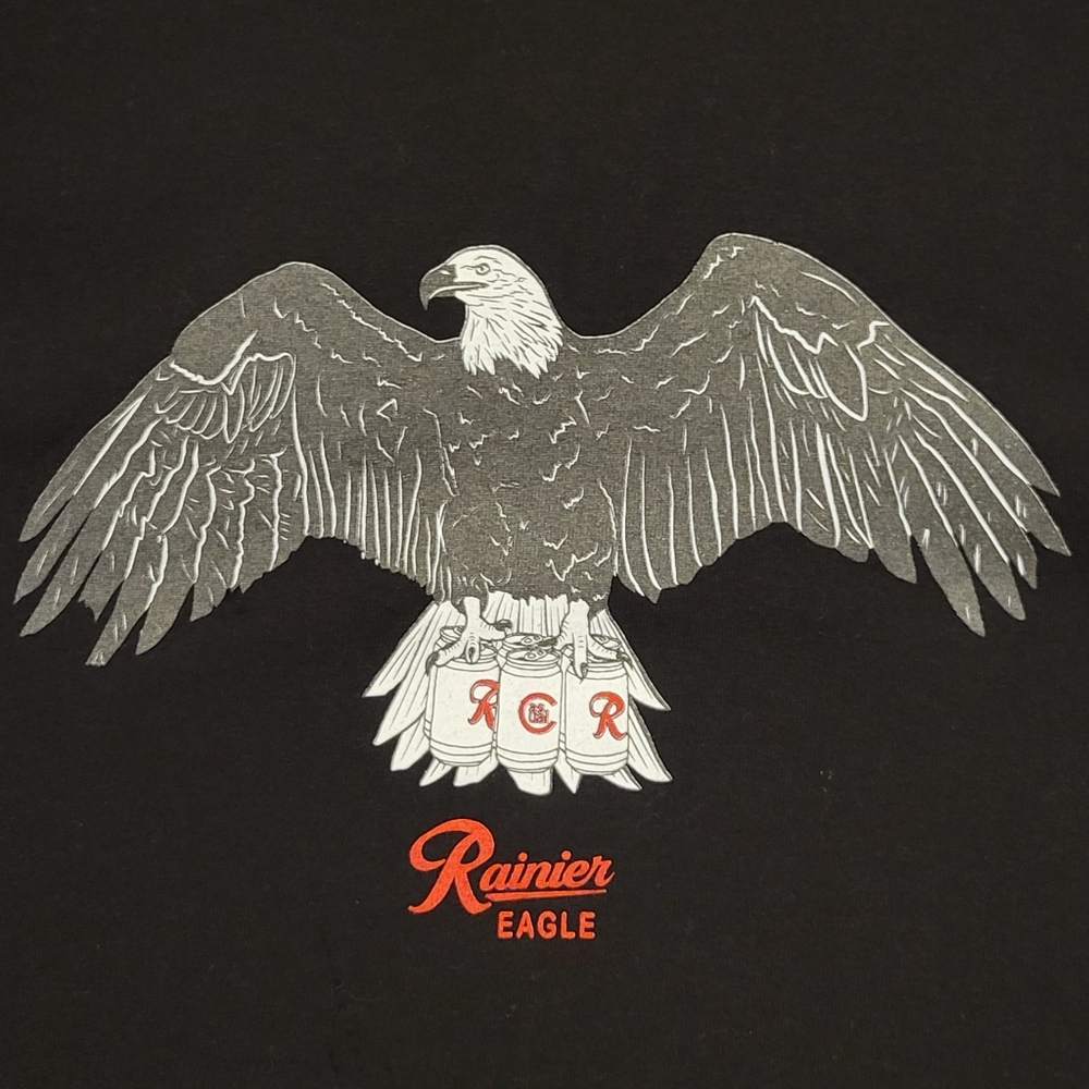 XL Casual Industrees Black Rainier Beer Eagle Tank Sleeveless Top